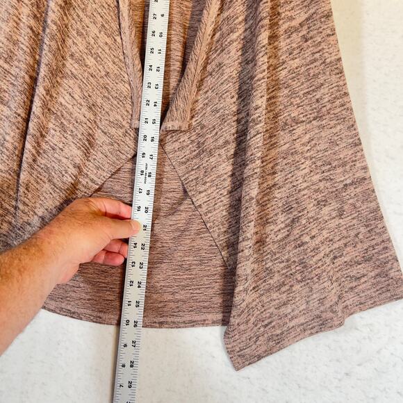 Logo Lori Goldstein Open Wrap Sweater Woman's XXS Sleeveless Heathered Brown QVC - Picture 7 of 12